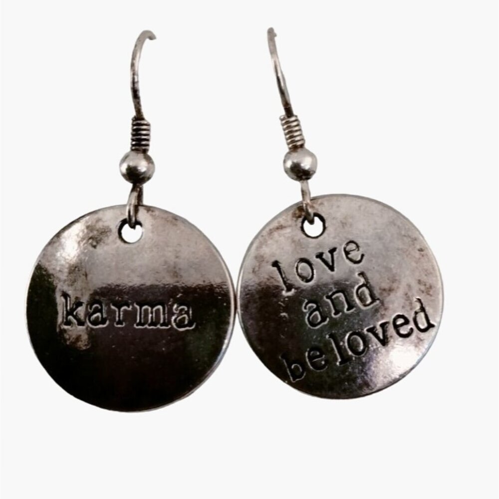 Karma Earring  Love and Be Loved Inspiration Romance Motivation Valentine
